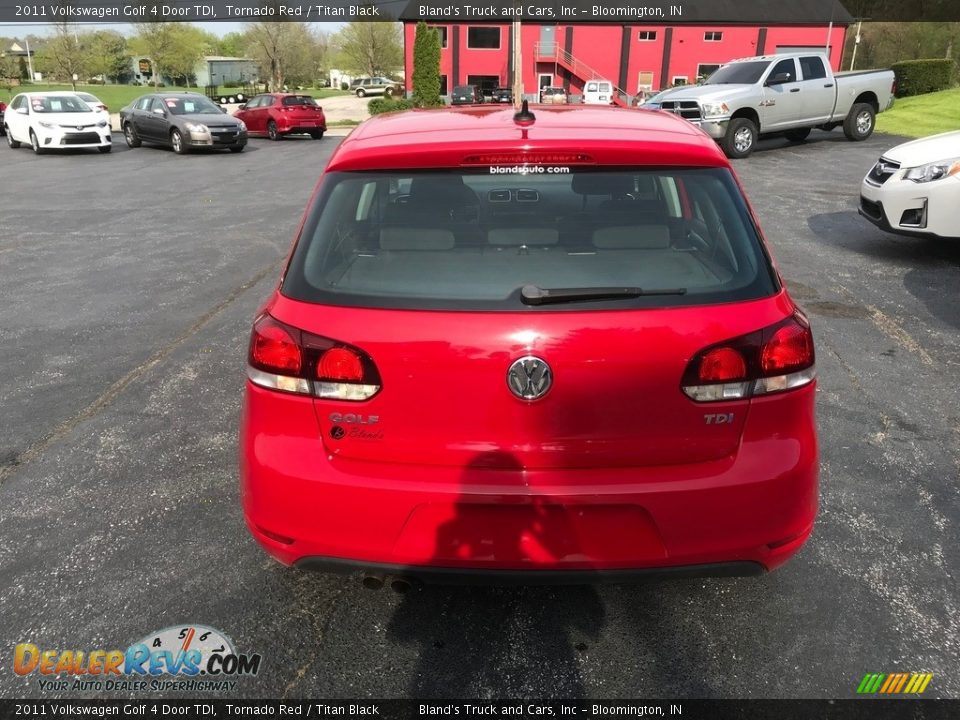 2011 Volkswagen Golf 4 Door TDI Tornado Red / Titan Black Photo #7