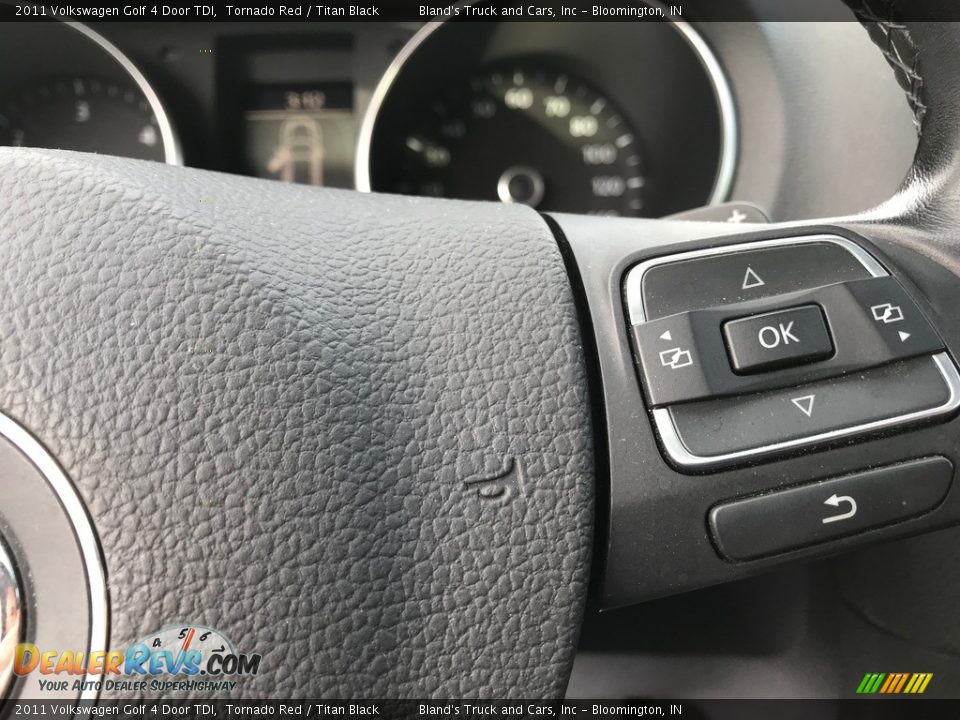 2011 Volkswagen Golf 4 Door TDI Tornado Red / Titan Black Photo #12