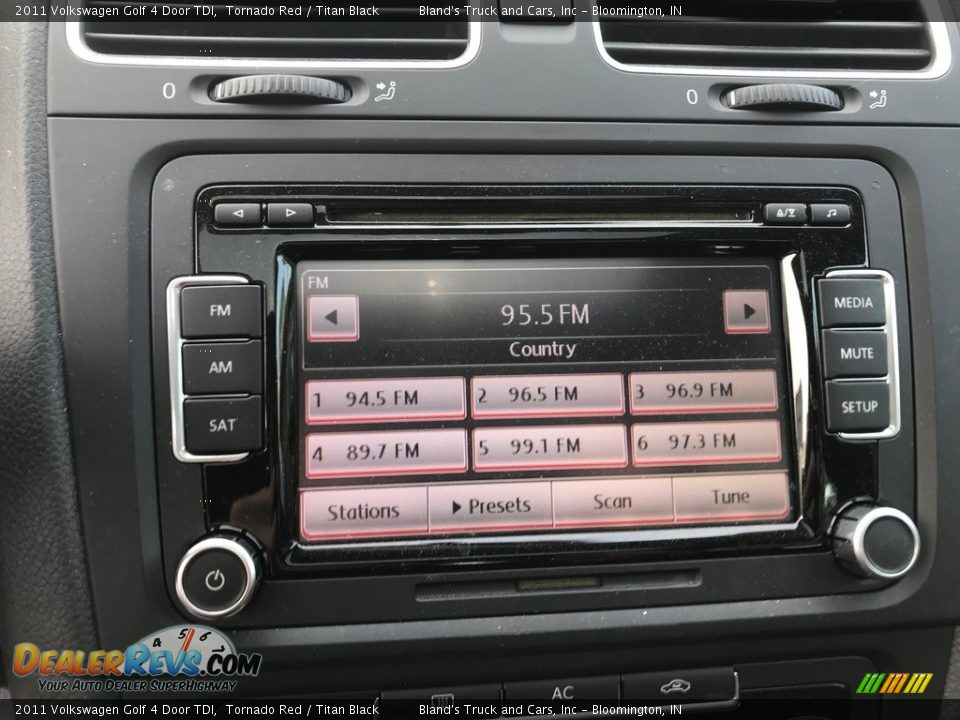 2011 Volkswagen Golf 4 Door TDI Tornado Red / Titan Black Photo #15