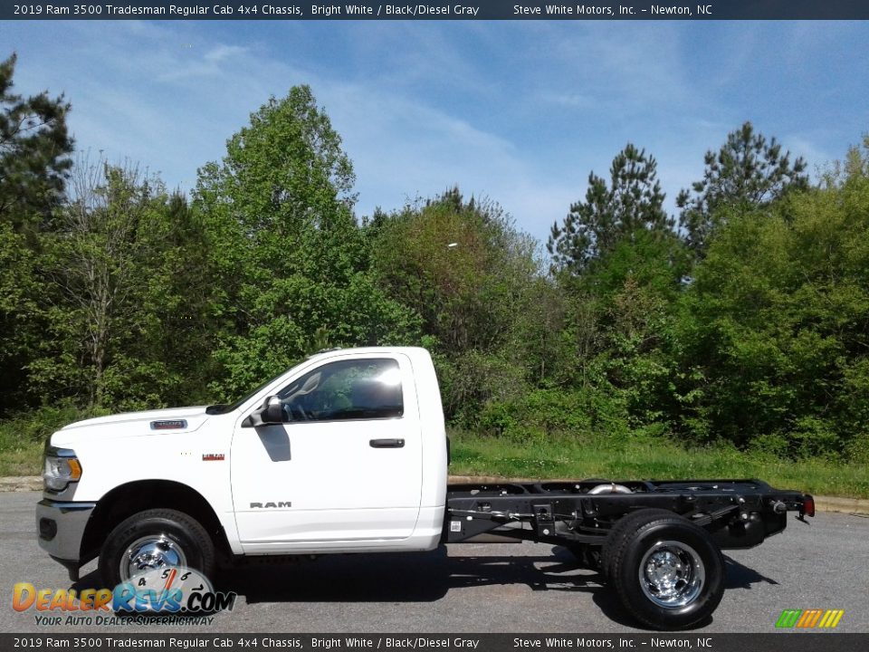 2019 Ram 3500 Tradesman Regular Cab 4x4 Chassis Bright White / Black/Diesel Gray Photo #1