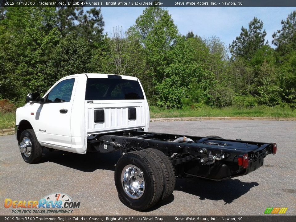 2019 Ram 3500 Tradesman Regular Cab 4x4 Chassis Bright White / Black/Diesel Gray Photo #8