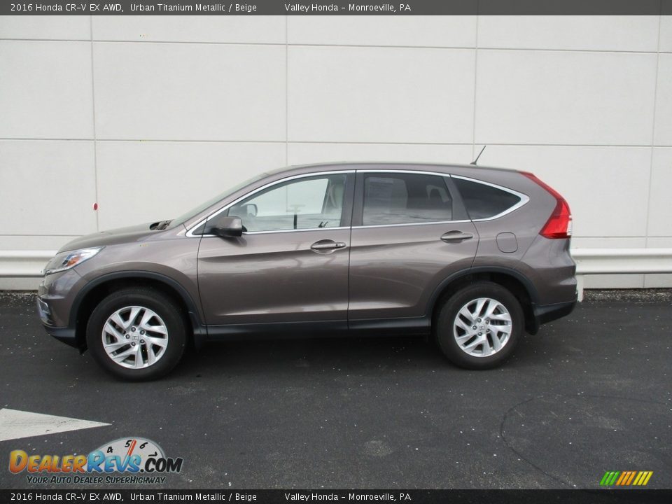 2016 Honda CR-V EX AWD Urban Titanium Metallic / Beige Photo #2