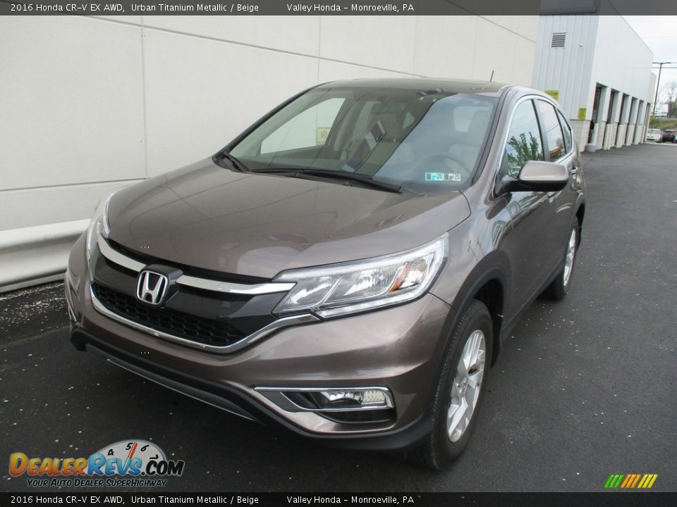 2016 Honda CR-V EX AWD Urban Titanium Metallic / Beige Photo #9