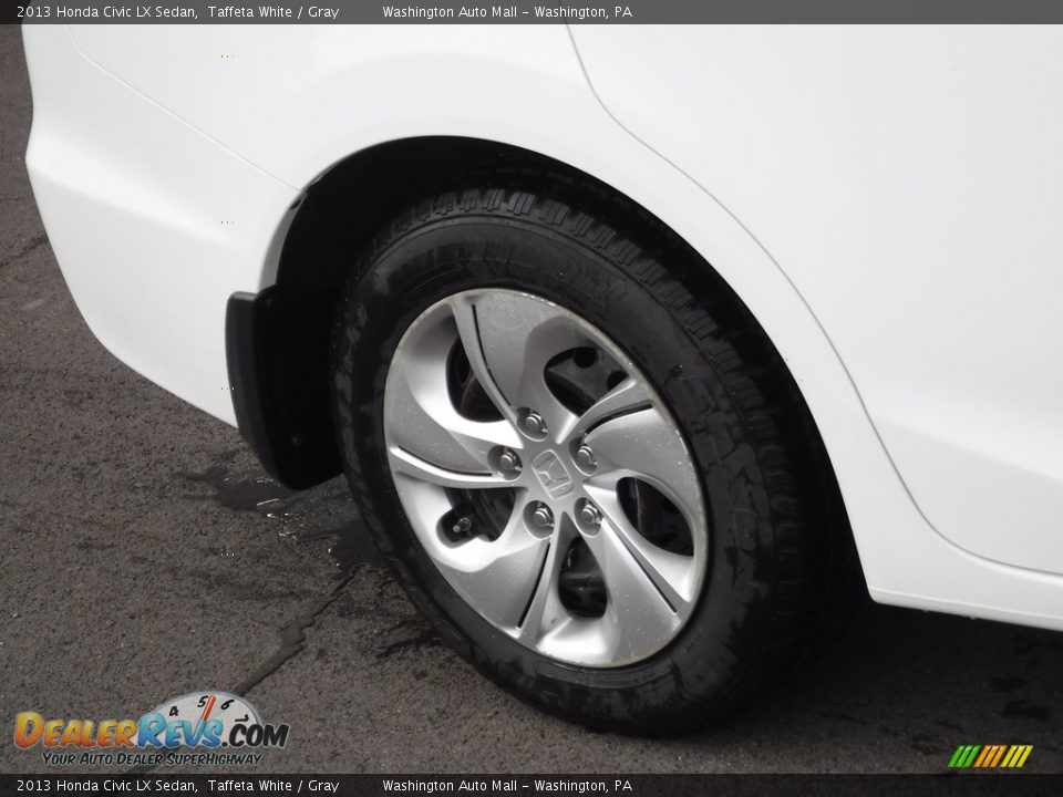 2013 Honda Civic LX Sedan Taffeta White / Gray Photo #3