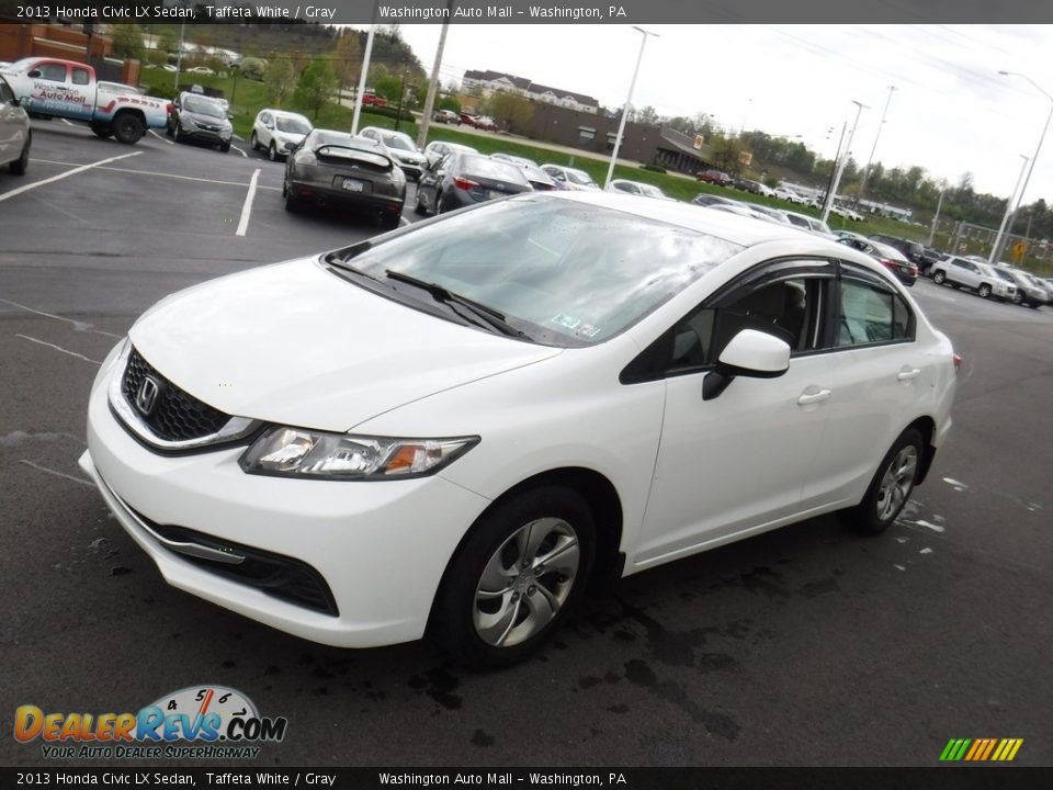 2013 Honda Civic LX Sedan Taffeta White / Gray Photo #6