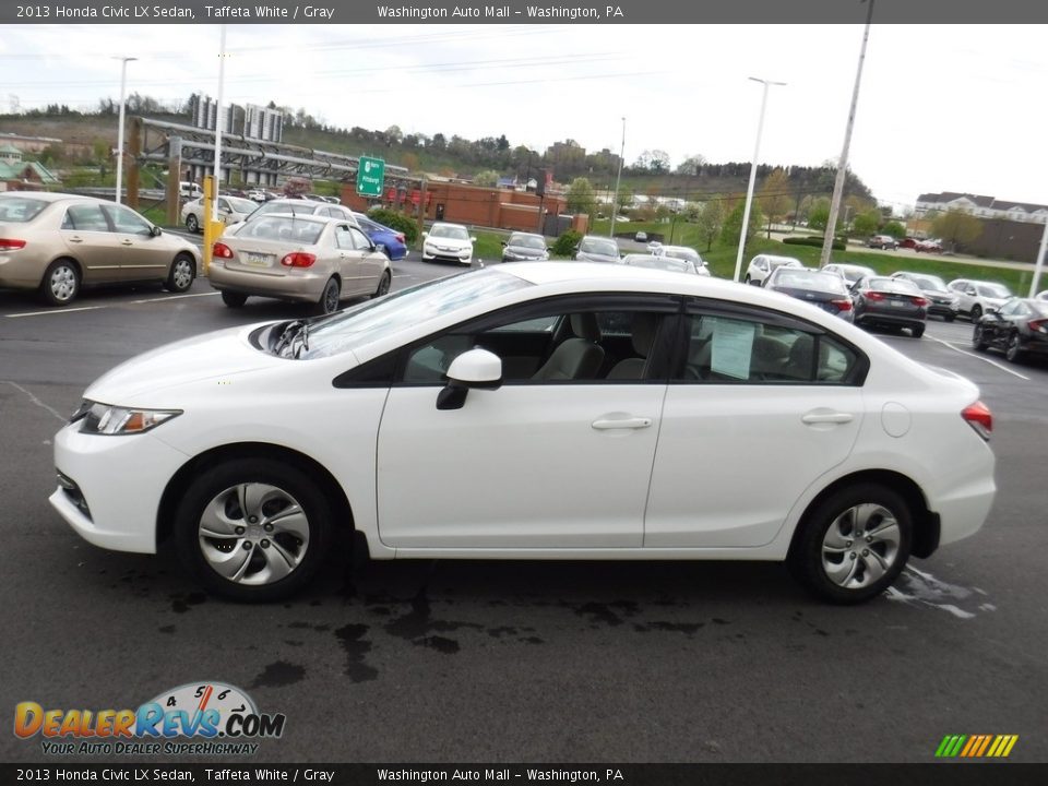 2013 Honda Civic LX Sedan Taffeta White / Gray Photo #7