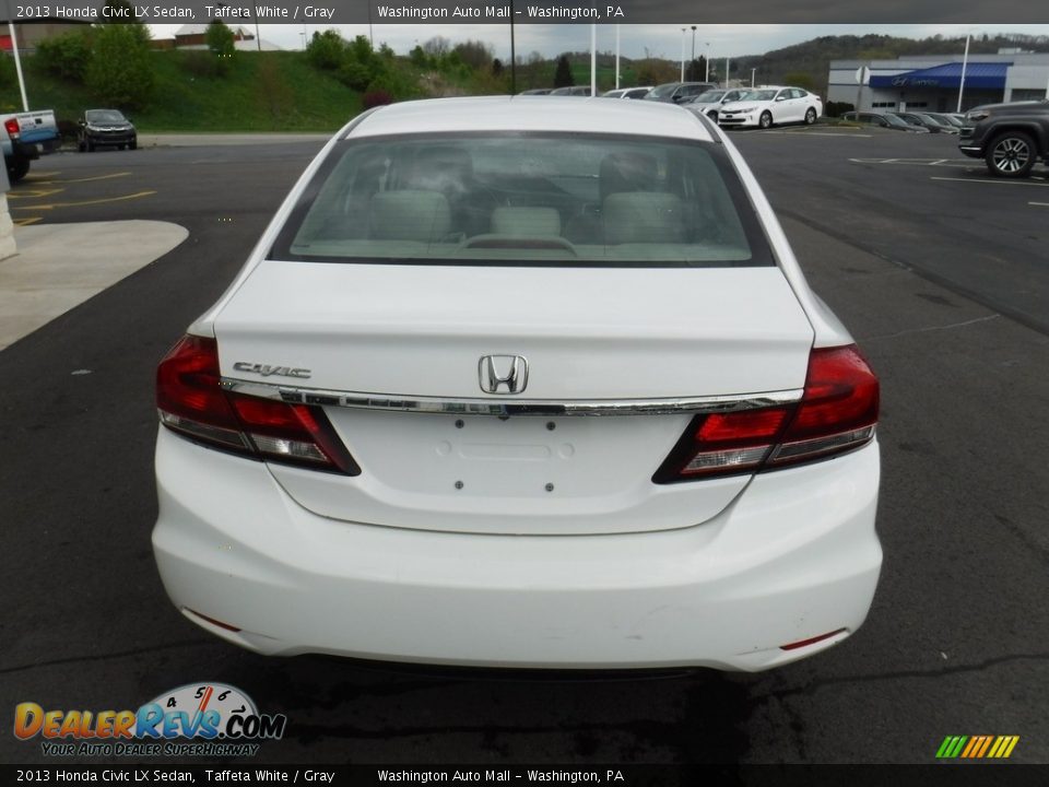 2013 Honda Civic LX Sedan Taffeta White / Gray Photo #9