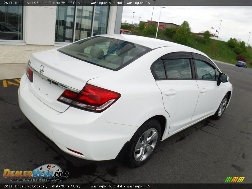 2013 Honda Civic LX Sedan Taffeta White / Gray Photo #10