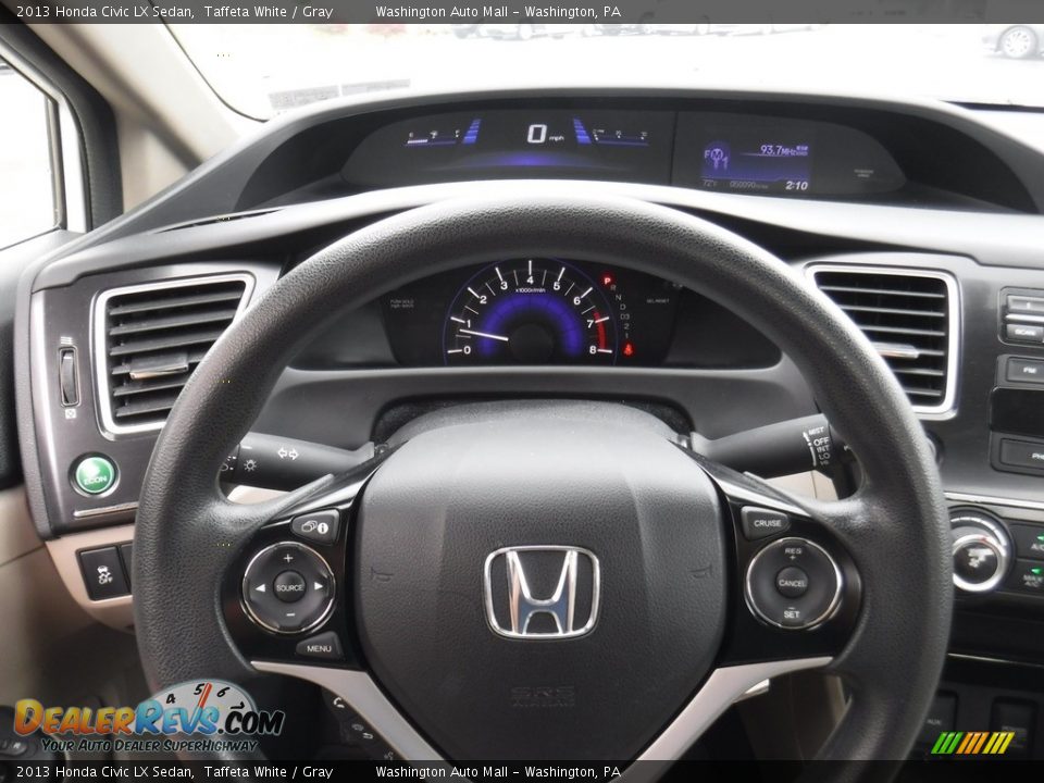 2013 Honda Civic LX Sedan Taffeta White / Gray Photo #18