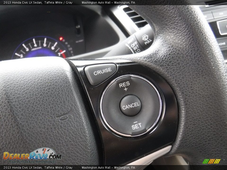 2013 Honda Civic LX Sedan Taffeta White / Gray Photo #20