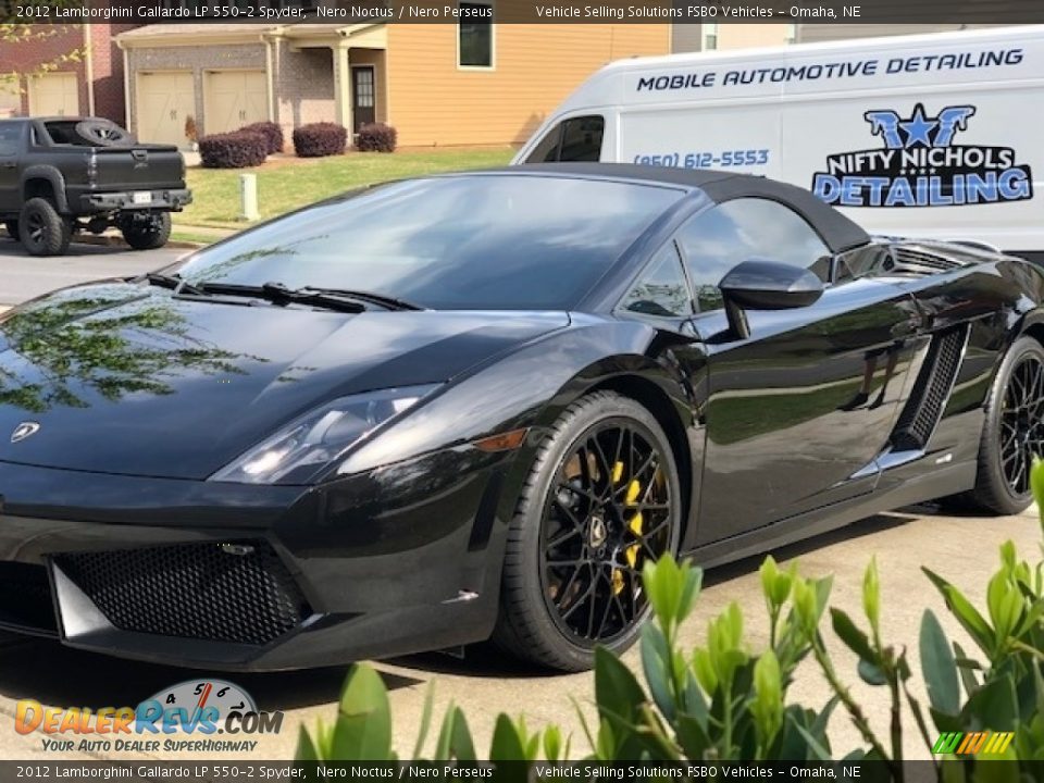 2012 Lamborghini Gallardo LP 550-2 Spyder Nero Noctus / Nero Perseus Photo #1