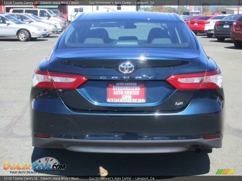 2018 Toyota Camry LE Galactic Aqua Mica / Black Photo #6