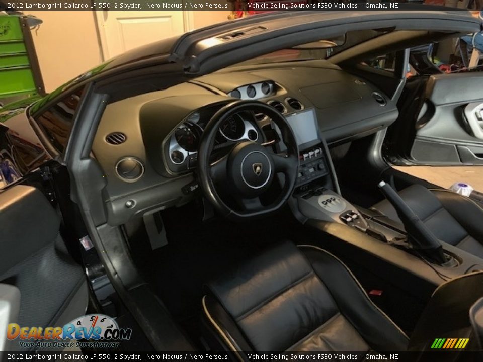 2012 Lamborghini Gallardo LP 550-2 Spyder Nero Noctus / Nero Perseus Photo #3