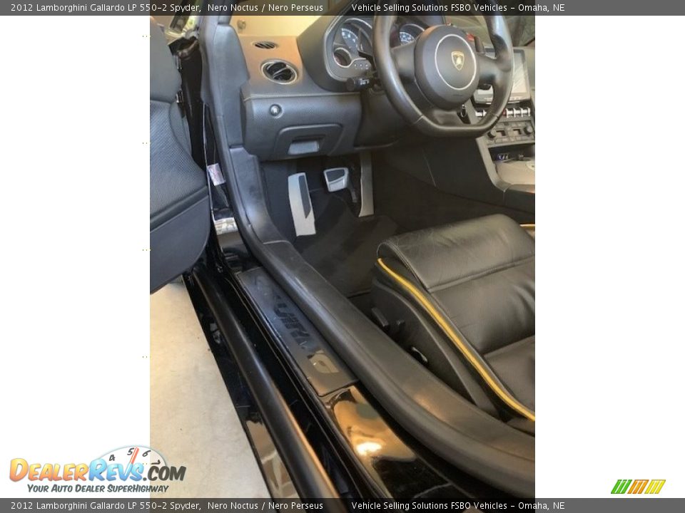 2012 Lamborghini Gallardo LP 550-2 Spyder Nero Noctus / Nero Perseus Photo #6