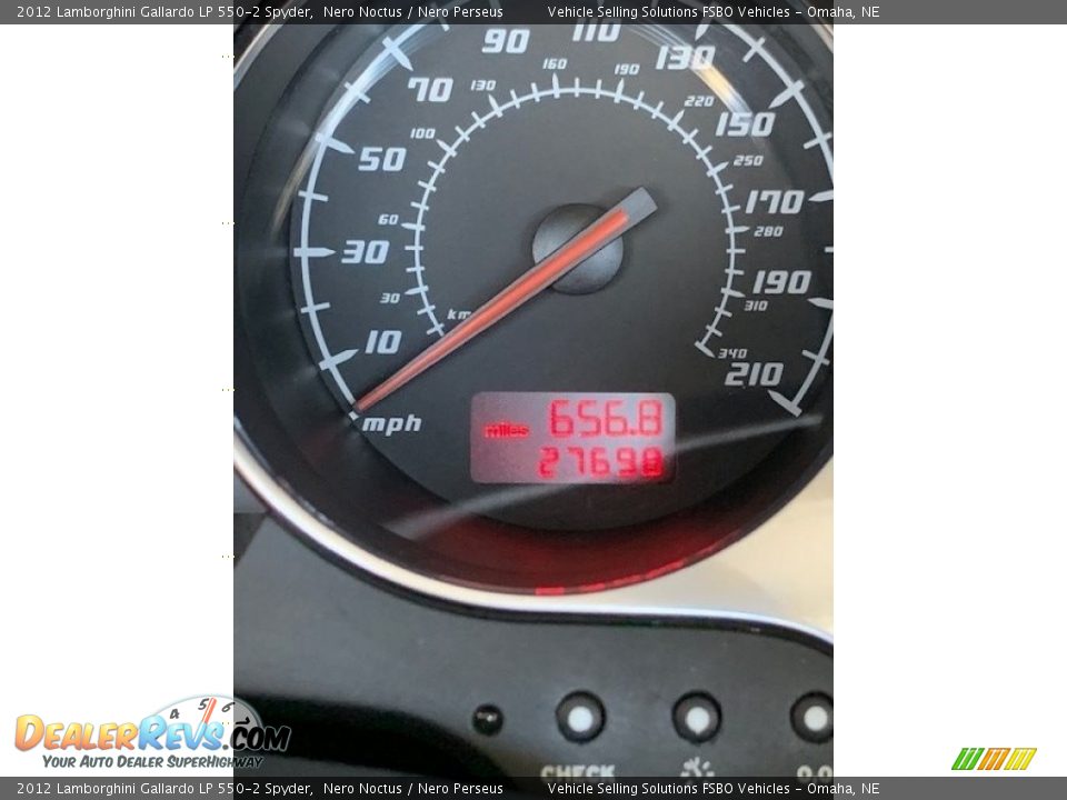 2012 Lamborghini Gallardo LP 550-2 Spyder Nero Noctus / Nero Perseus Photo #7