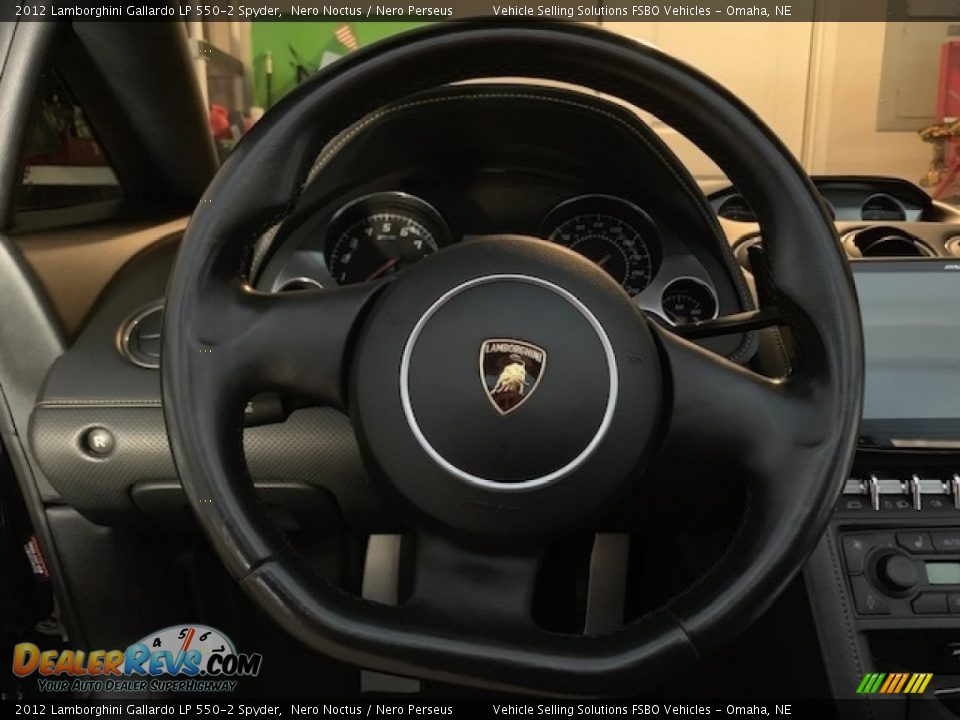 2012 Lamborghini Gallardo LP 550-2 Spyder Nero Noctus / Nero Perseus Photo #8