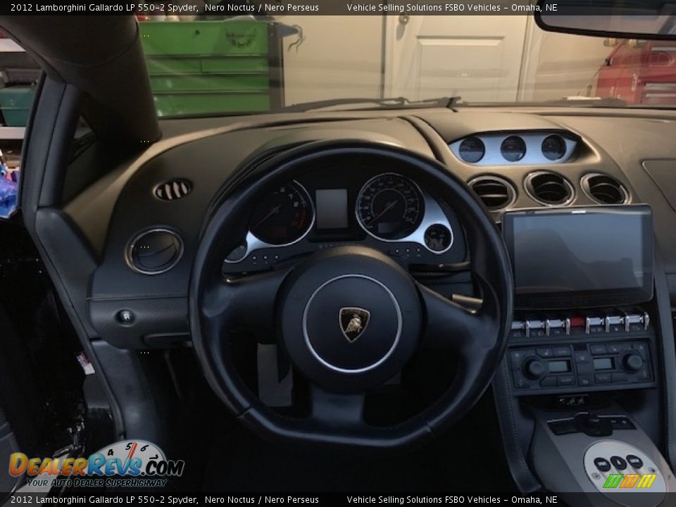 2012 Lamborghini Gallardo LP 550-2 Spyder Nero Noctus / Nero Perseus Photo #9