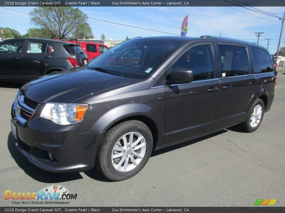 2018 Dodge Grand Caravan SXT Granite Pearl / Black Photo #3