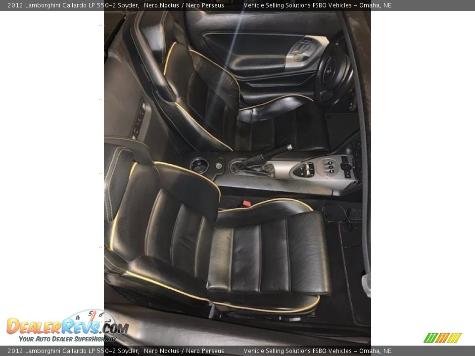 2012 Lamborghini Gallardo LP 550-2 Spyder Nero Noctus / Nero Perseus Photo #12
