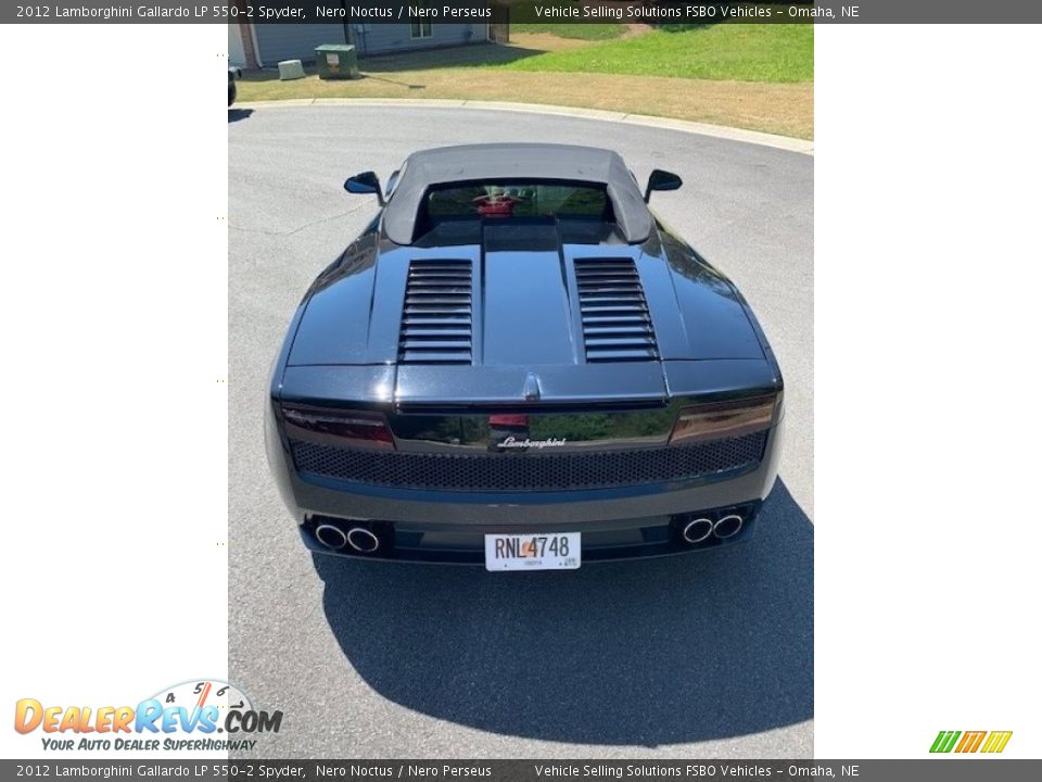 2012 Lamborghini Gallardo LP 550-2 Spyder Nero Noctus / Nero Perseus Photo #16