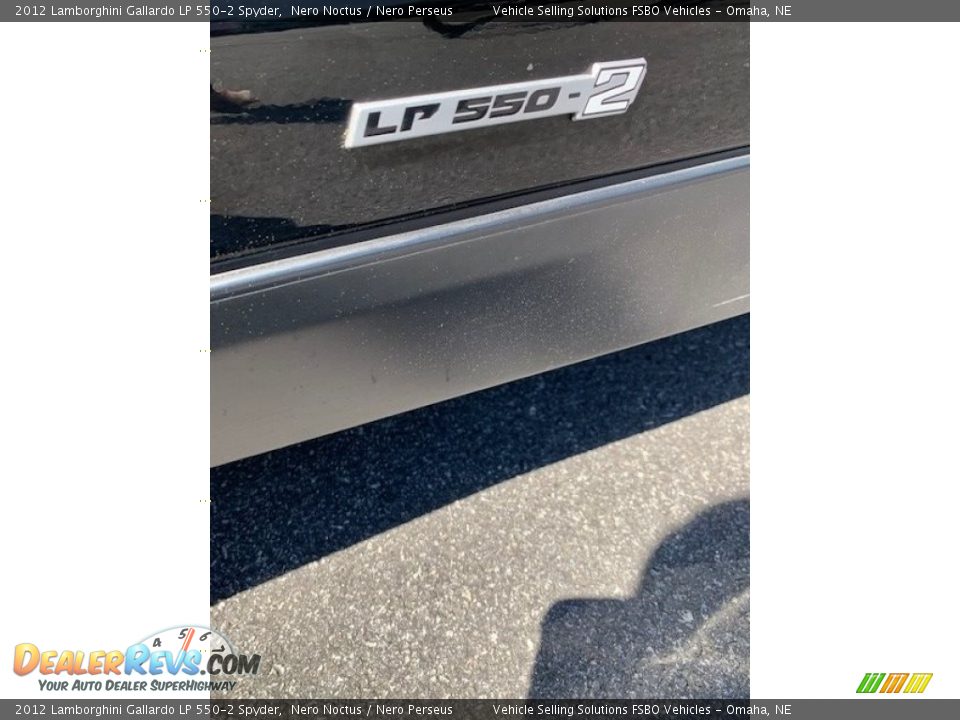 2012 Lamborghini Gallardo LP 550-2 Spyder Nero Noctus / Nero Perseus Photo #17