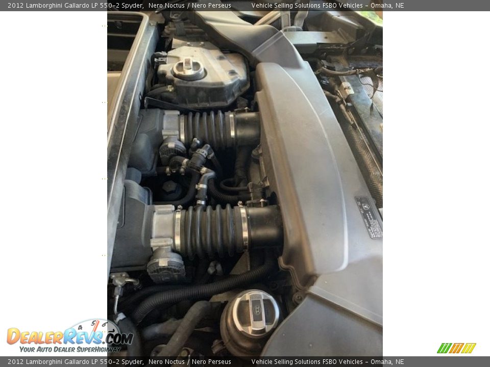 2012 Lamborghini Gallardo LP 550-2 Spyder Nero Noctus / Nero Perseus Photo #28