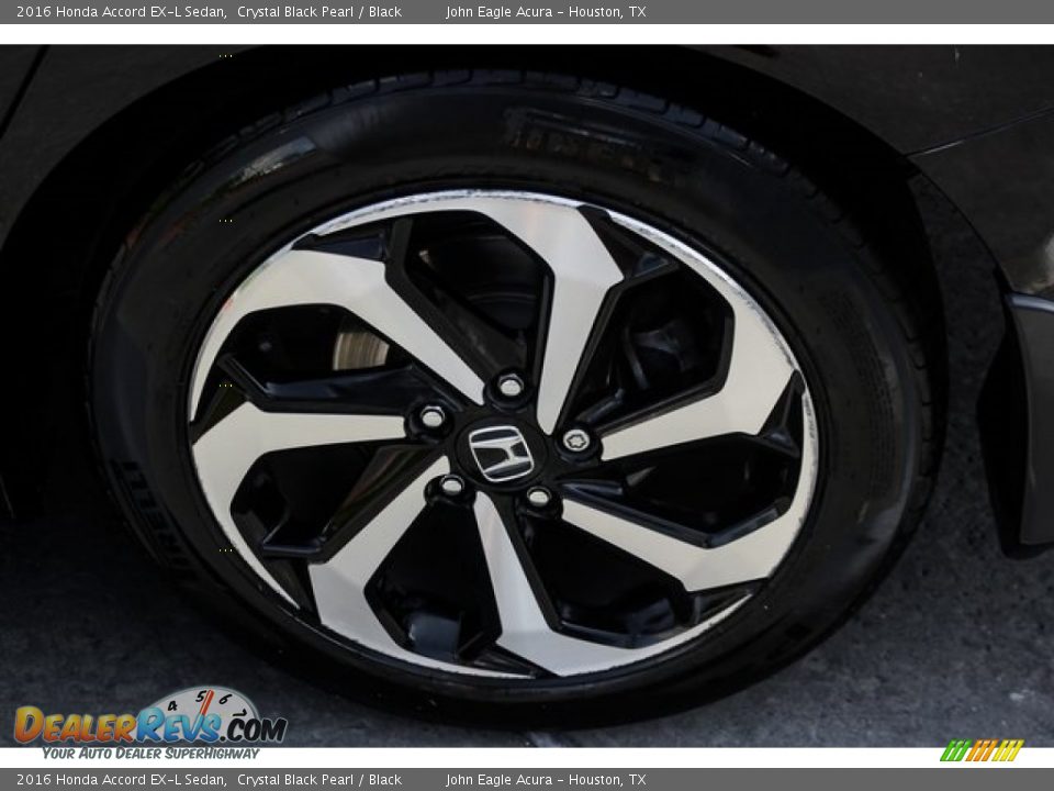 2016 Honda Accord EX-L Sedan Crystal Black Pearl / Black Photo #14