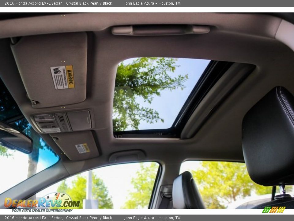 2016 Honda Accord EX-L Sedan Crystal Black Pearl / Black Photo #17