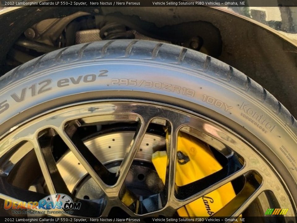 2012 Lamborghini Gallardo LP 550-2 Spyder Nero Noctus / Nero Perseus Photo #33