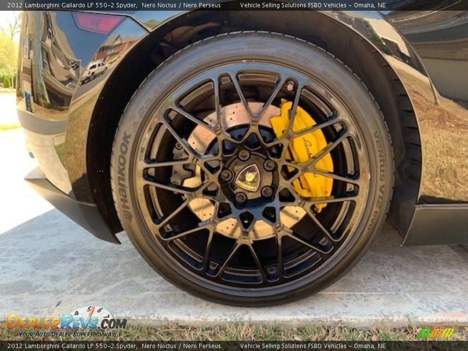 2012 Lamborghini Gallardo LP 550-2 Spyder Nero Noctus / Nero Perseus Photo #34