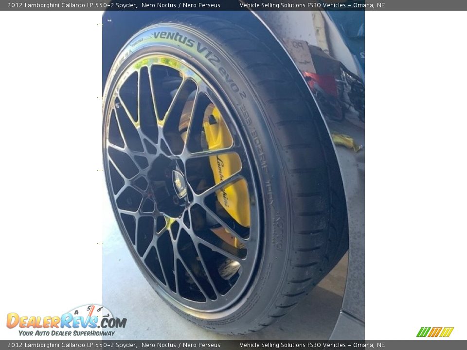 2012 Lamborghini Gallardo LP 550-2 Spyder Nero Noctus / Nero Perseus Photo #36