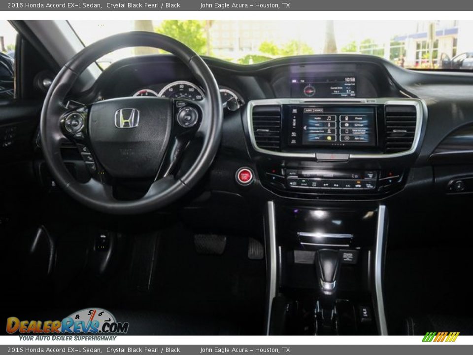 2016 Honda Accord EX-L Sedan Crystal Black Pearl / Black Photo #28