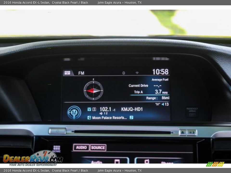 2016 Honda Accord EX-L Sedan Crystal Black Pearl / Black Photo #29
