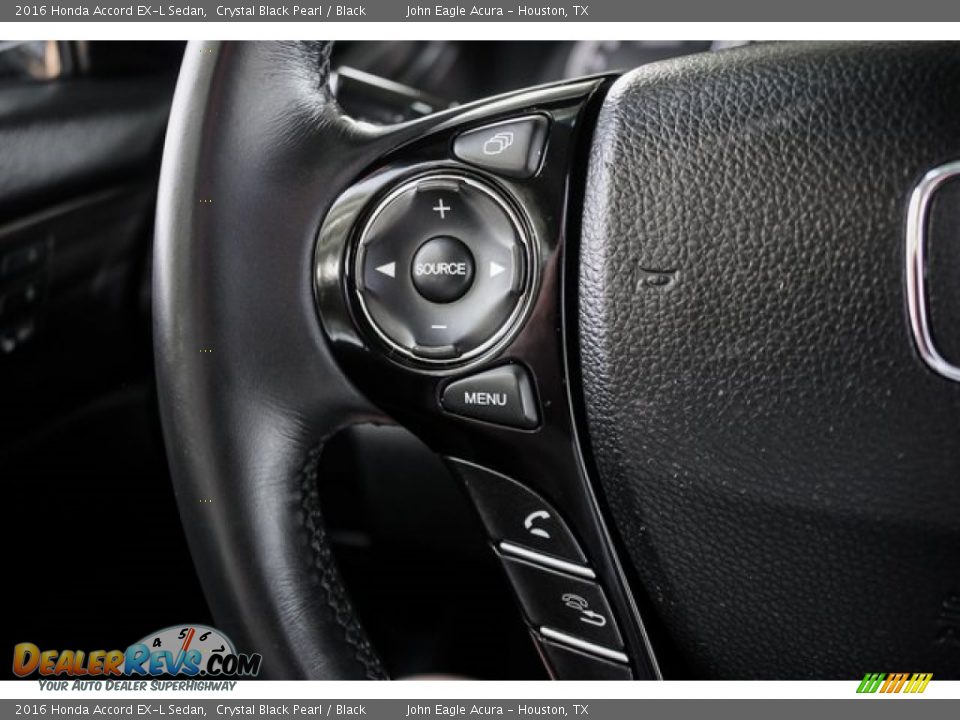 2016 Honda Accord EX-L Sedan Crystal Black Pearl / Black Photo #36