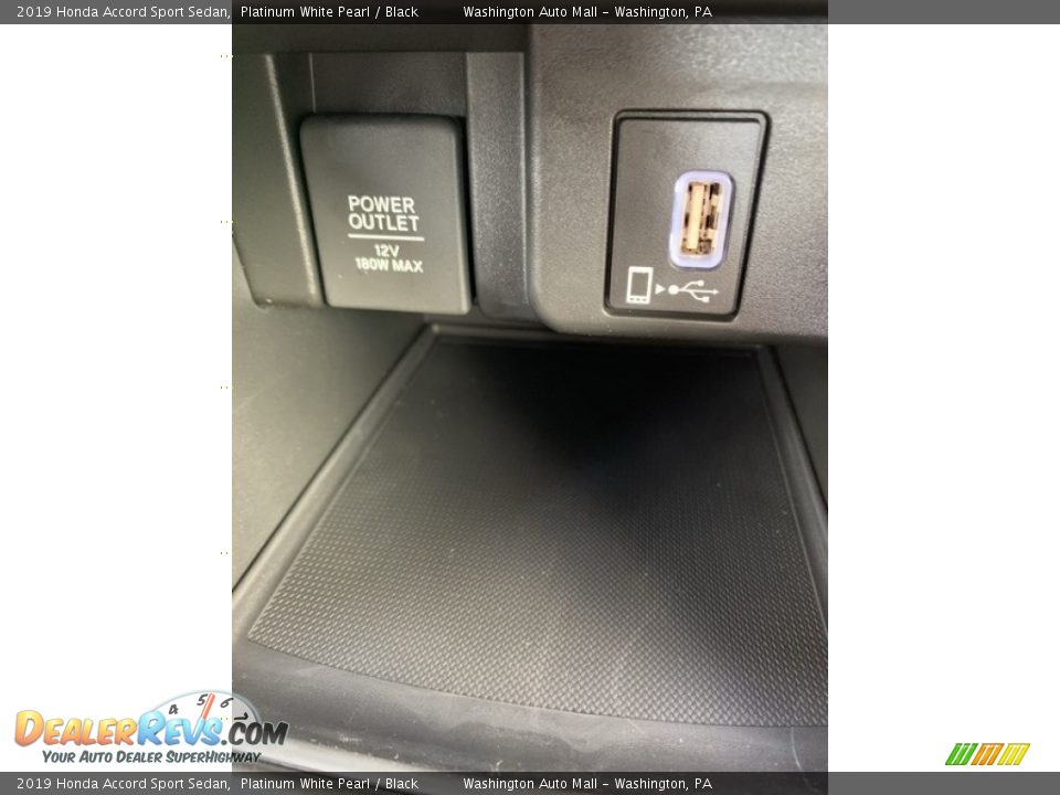 2019 Honda Accord Sport Sedan Platinum White Pearl / Black Photo #35