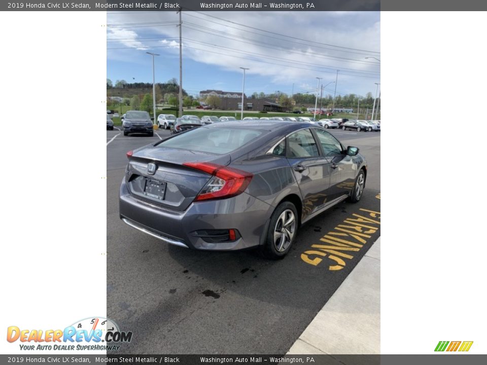 2019 Honda Civic LX Sedan Modern Steel Metallic / Black Photo #5