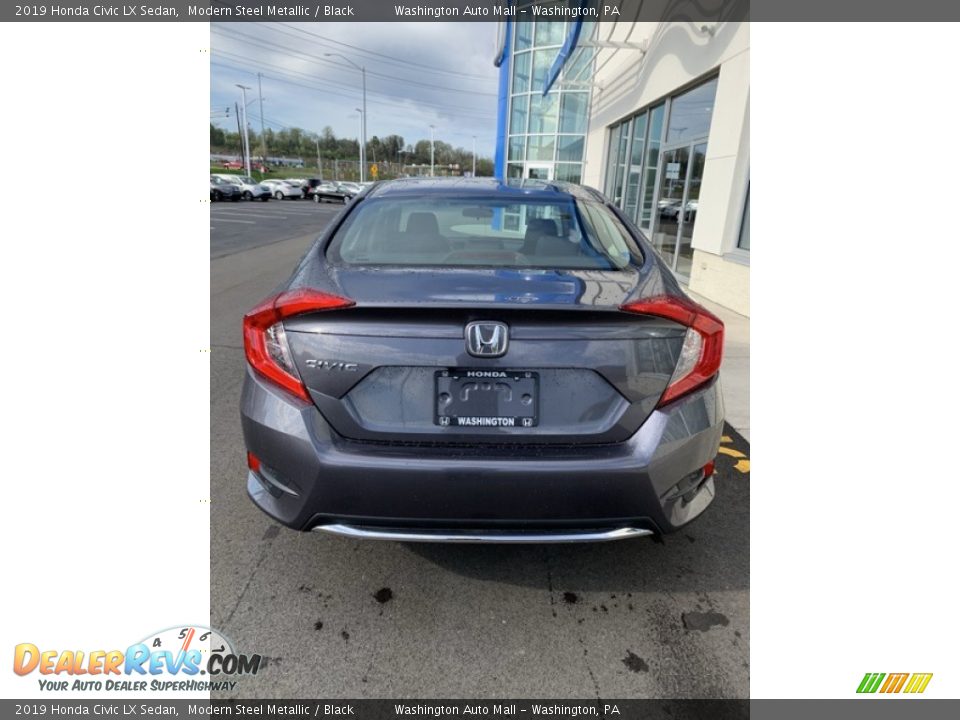 2019 Honda Civic LX Sedan Modern Steel Metallic / Black Photo #6