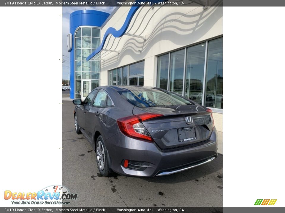 2019 Honda Civic LX Sedan Modern Steel Metallic / Black Photo #7