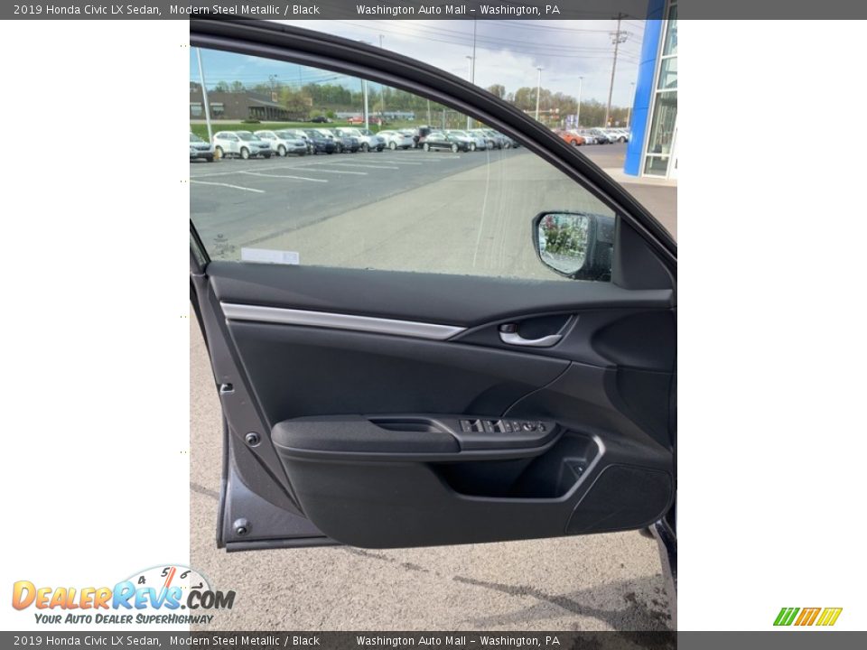 2019 Honda Civic LX Sedan Modern Steel Metallic / Black Photo #8