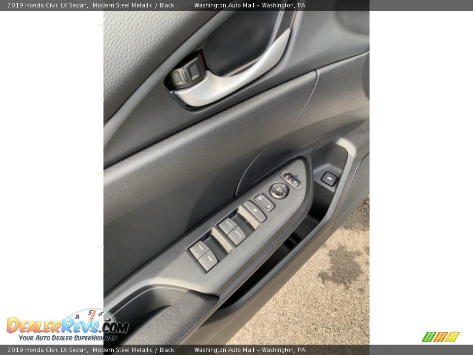 2019 Honda Civic LX Sedan Modern Steel Metallic / Black Photo #9