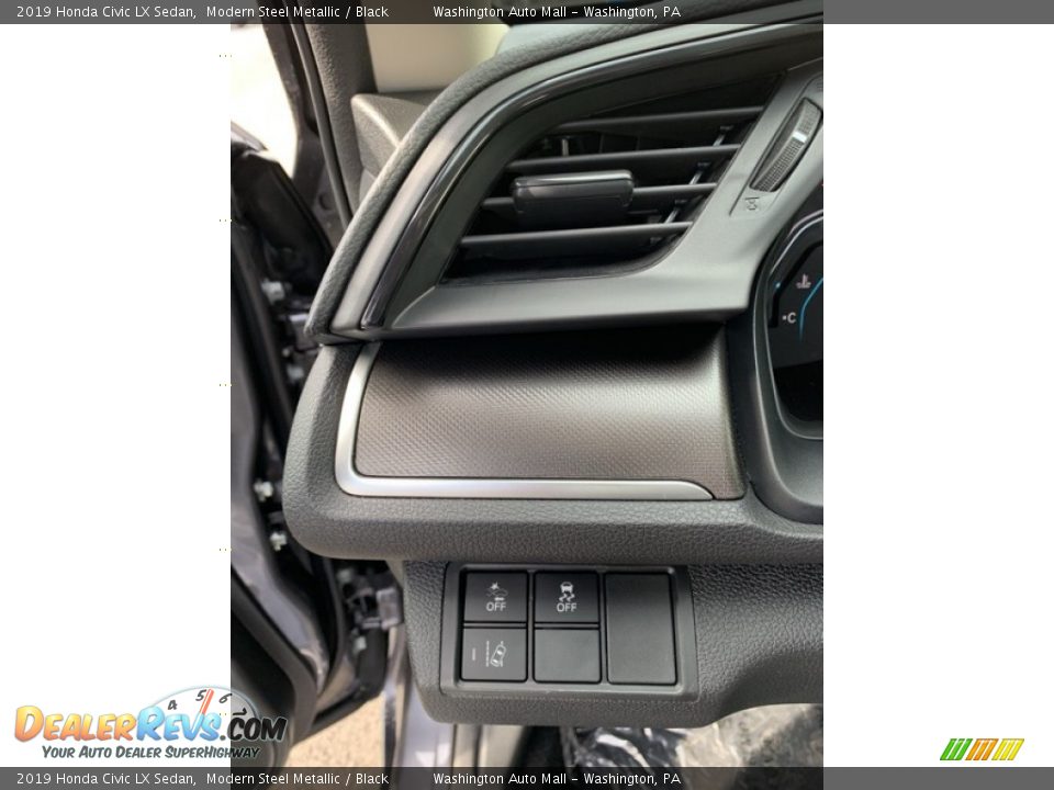 2019 Honda Civic LX Sedan Modern Steel Metallic / Black Photo #10