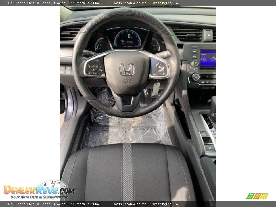 2019 Honda Civic LX Sedan Modern Steel Metallic / Black Photo #11