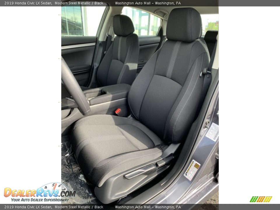 2019 Honda Civic LX Sedan Modern Steel Metallic / Black Photo #12