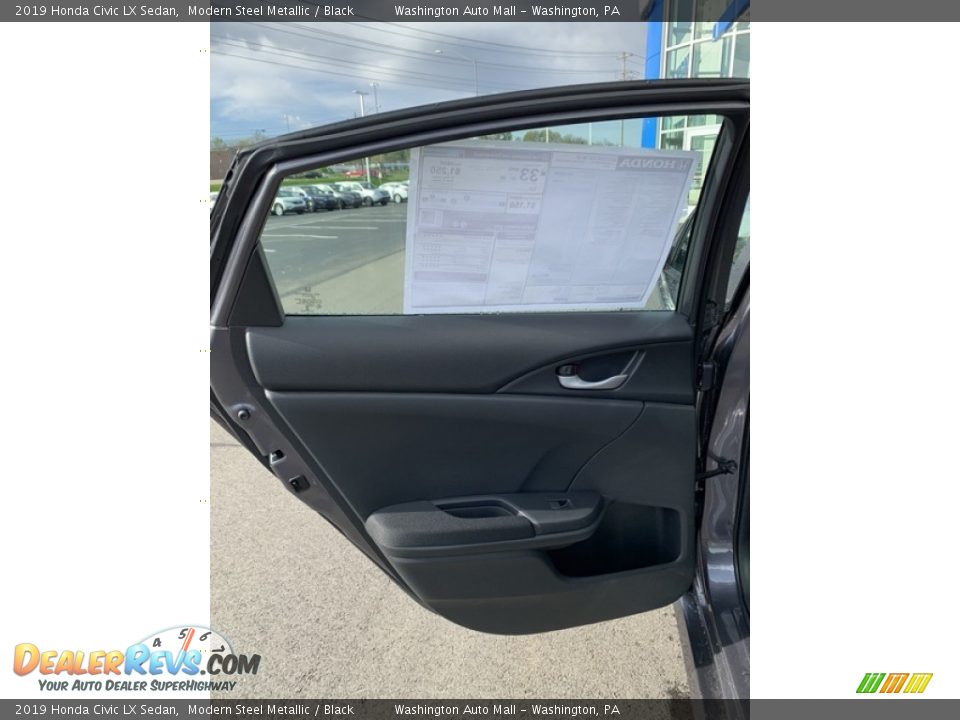 2019 Honda Civic LX Sedan Modern Steel Metallic / Black Photo #16