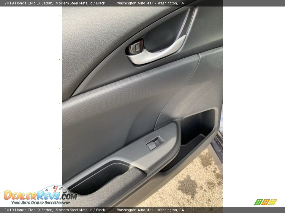 2019 Honda Civic LX Sedan Modern Steel Metallic / Black Photo #17