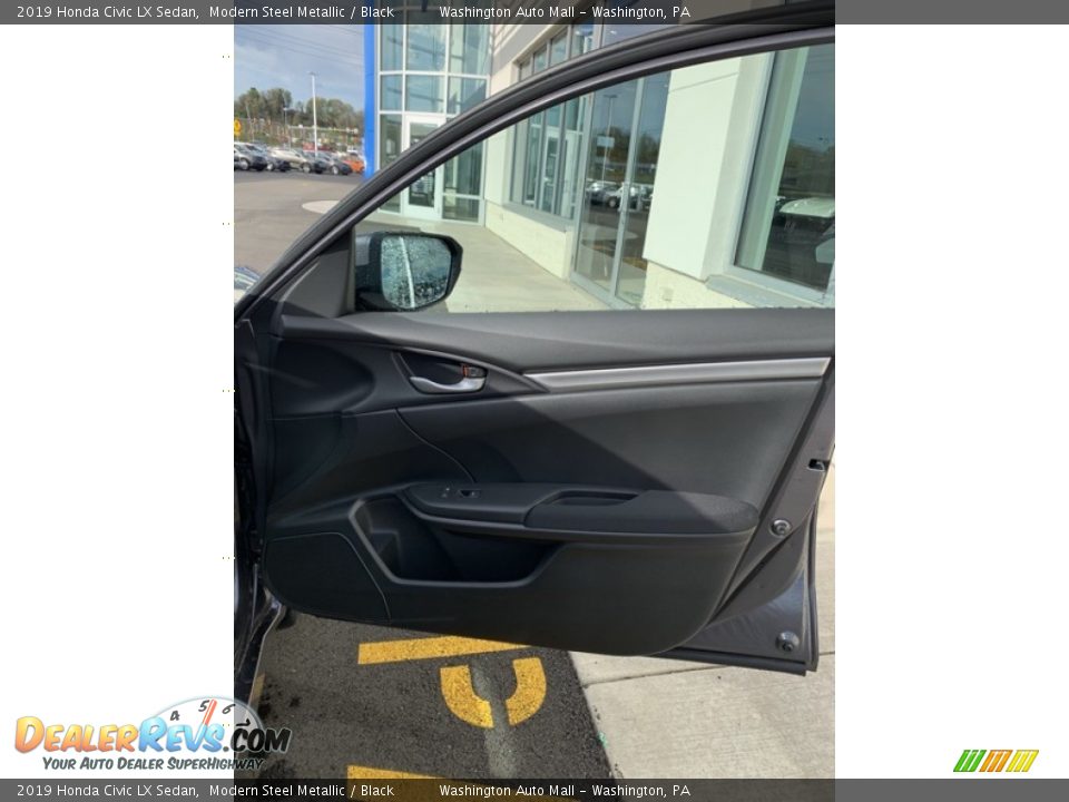 2019 Honda Civic LX Sedan Modern Steel Metallic / Black Photo #25