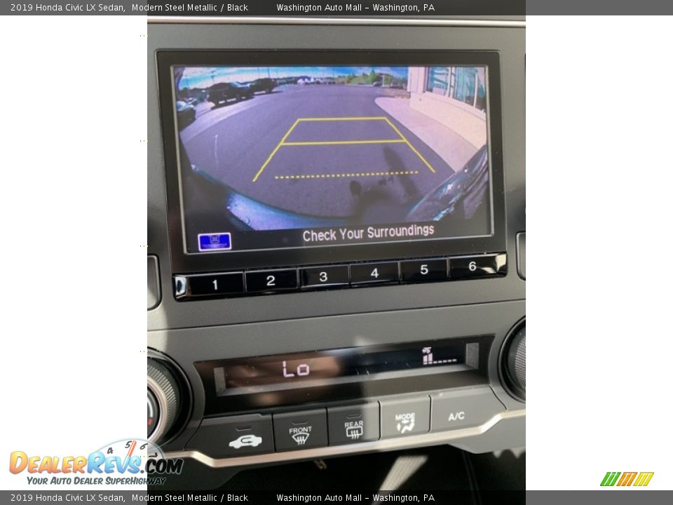 2019 Honda Civic LX Sedan Modern Steel Metallic / Black Photo #31