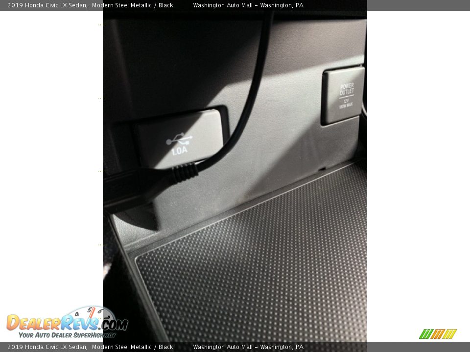 2019 Honda Civic LX Sedan Modern Steel Metallic / Black Photo #34