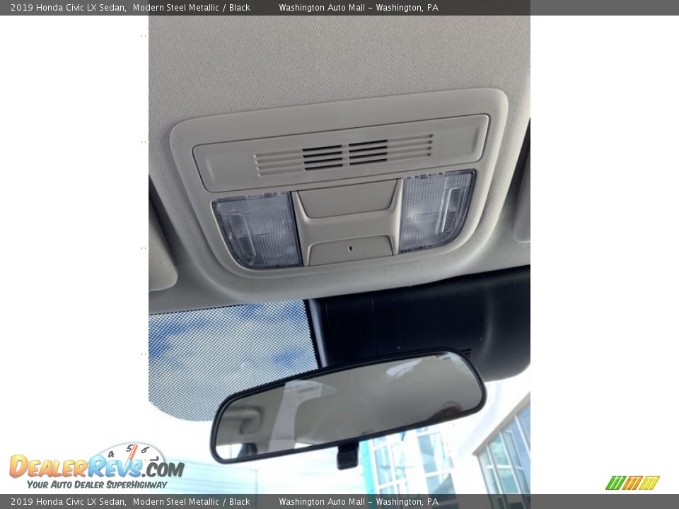 2019 Honda Civic LX Sedan Modern Steel Metallic / Black Photo #35