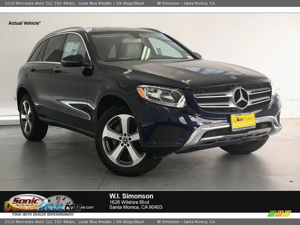 2019 Mercedes-Benz GLC 300 4Matic Lunar Blue Metallic / Silk Beige/Black Photo #1